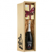 Pack W - Prosecco 4357 & Truffles in a Wood Gift Box
