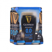 Guinness Draught 0.0 ALCOHOL FREE 4pk Cans
