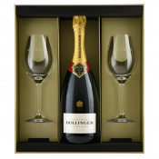 Bollinger Champagne Brut with 2 Glasses Gift Pack N.V.