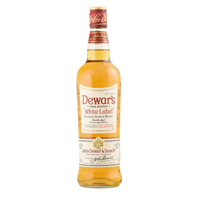 Dewar`s White Label Blended Scotch Whisky Bottle